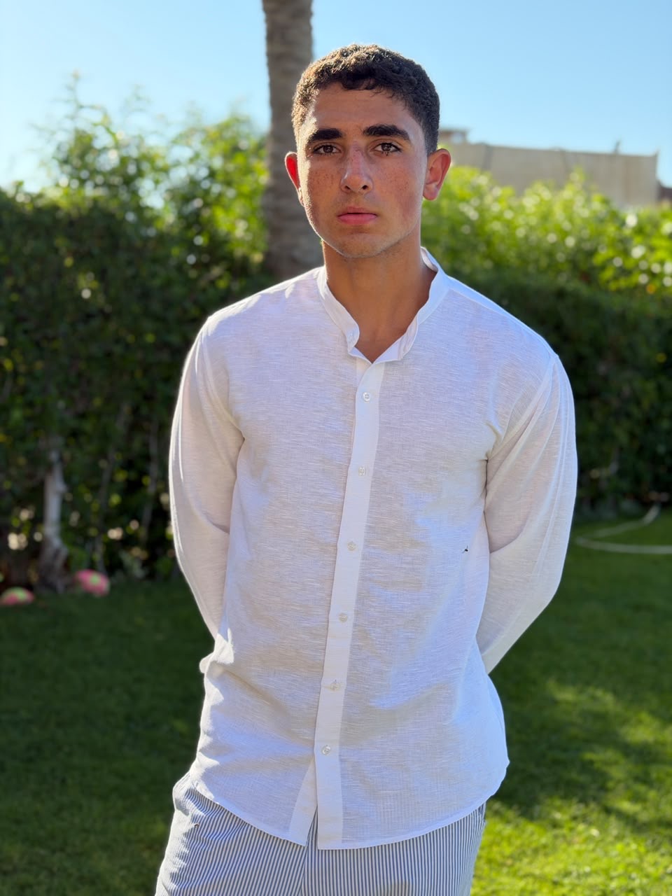 White linen chemise