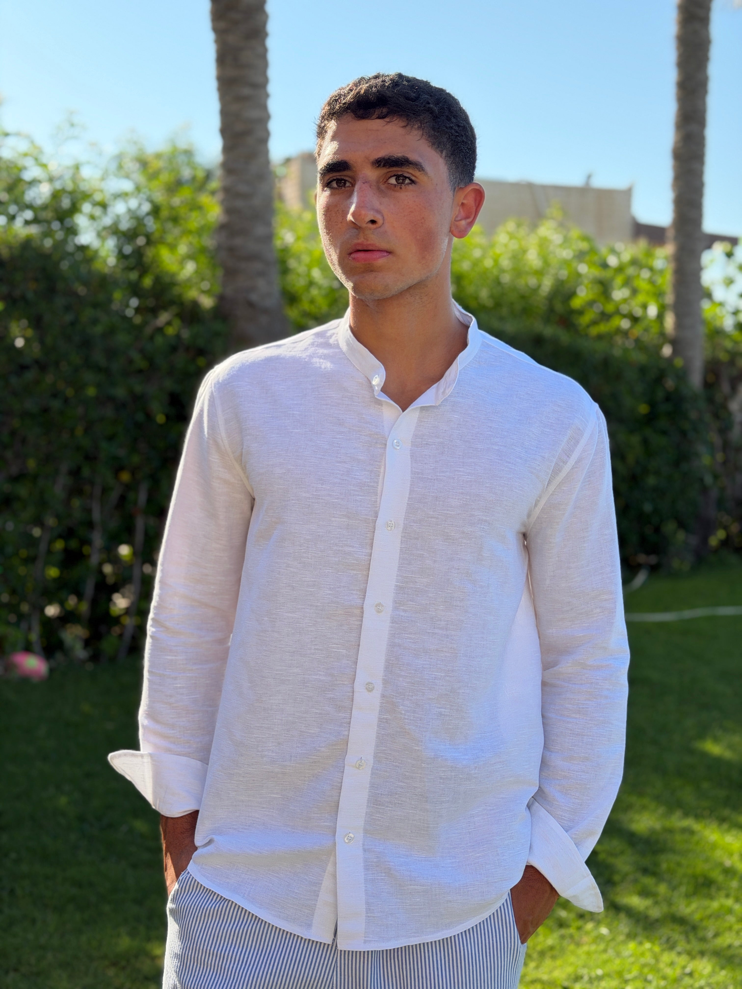 White linen chemise