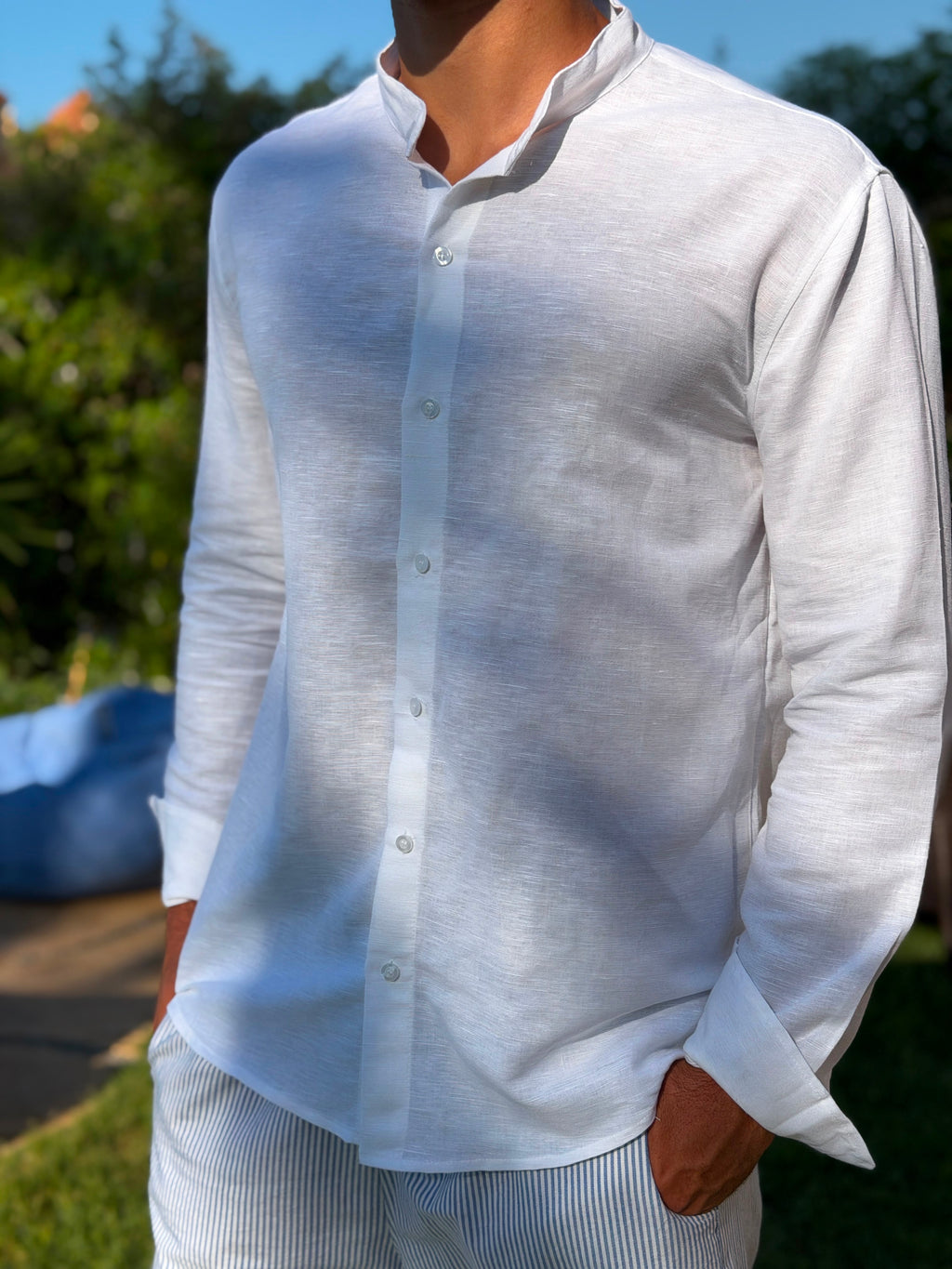 White linen chemise
