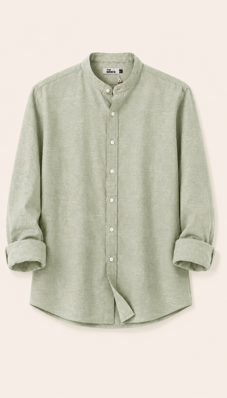 Sage green linen chemise