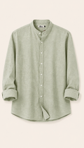 Sage green linen chemise