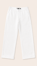 White linen pants